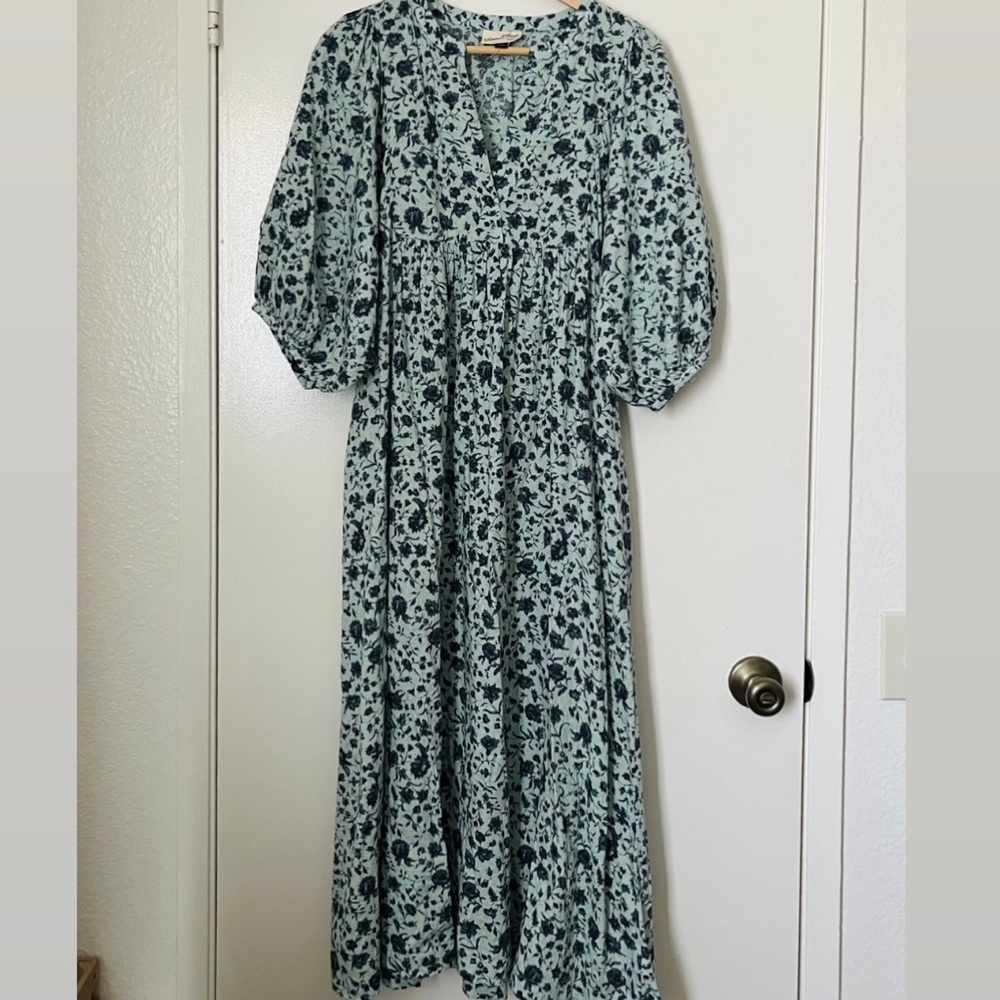 Universal Thread Floral Puff Sleeves Maxi Dress